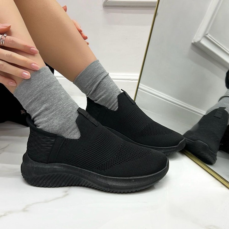 Sneakers Primi Tacchi | Madison - Sneakers Slip On Donna Scarpe Casual Comode Nero