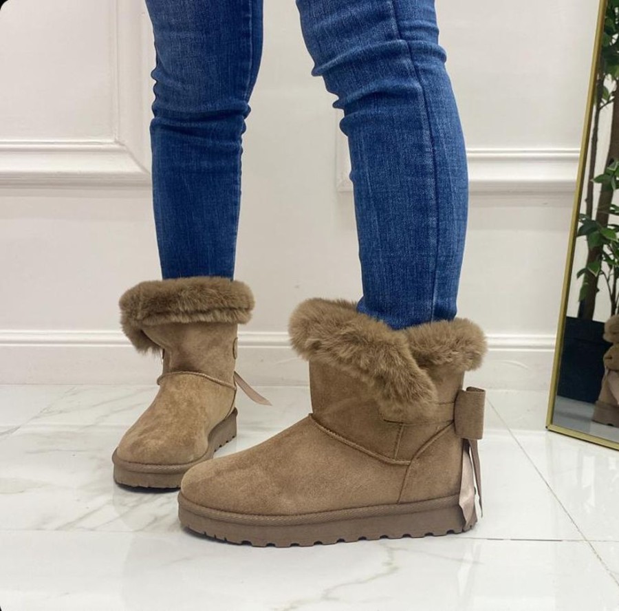 Eskimo Boots Primi Tacchi | Taylor - Stivaletto Eskimo Boots Fiocco Comodo Khaki