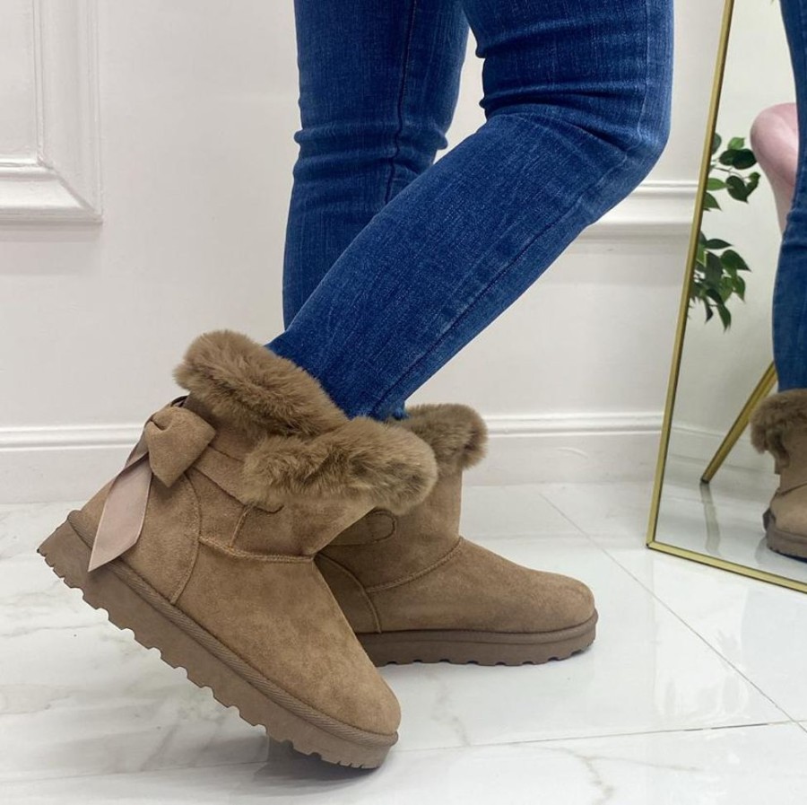 Eskimo Boots Primi Tacchi | Taylor - Stivaletto Eskimo Boots Fiocco Comodo Khaki