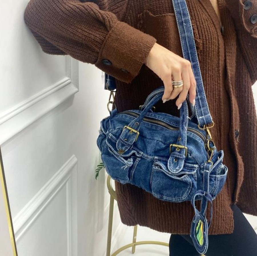 Borse Primi Tacchi | Denim -Borsa A Mano E Tracolla