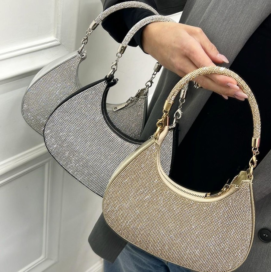 Borse Primi Tacchi | Santorini - Borsa Donna Manico Strass Elegante E