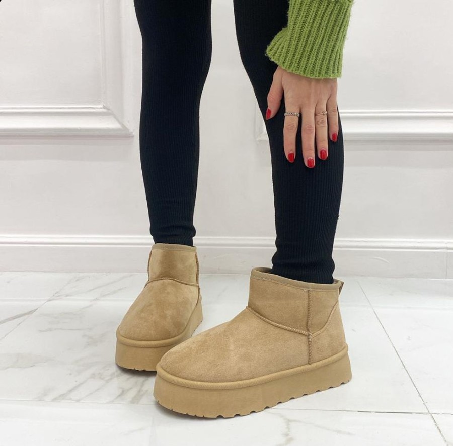 Eskimo Boots Primi Tacchi | Yumi - Stivaletto Eskimo Boots Gomma Alta Khaki