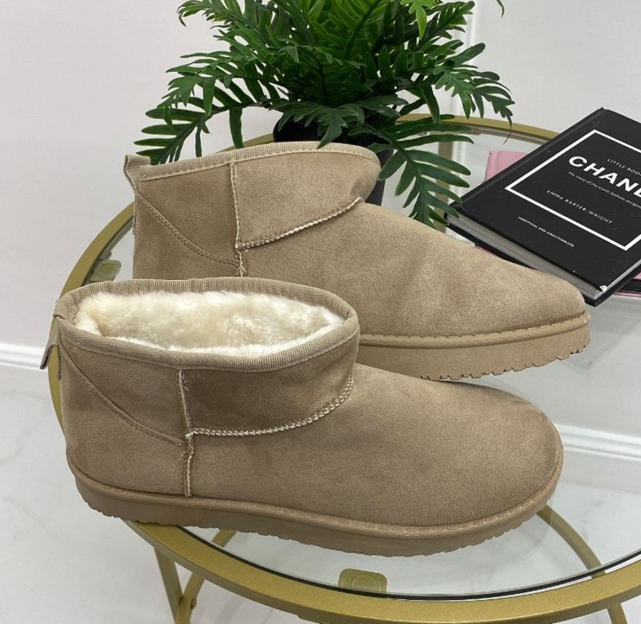 Eskimo Boots Primi Tacchi | Ginevra - Stivaletto Eskimo Boots Comodo Beige